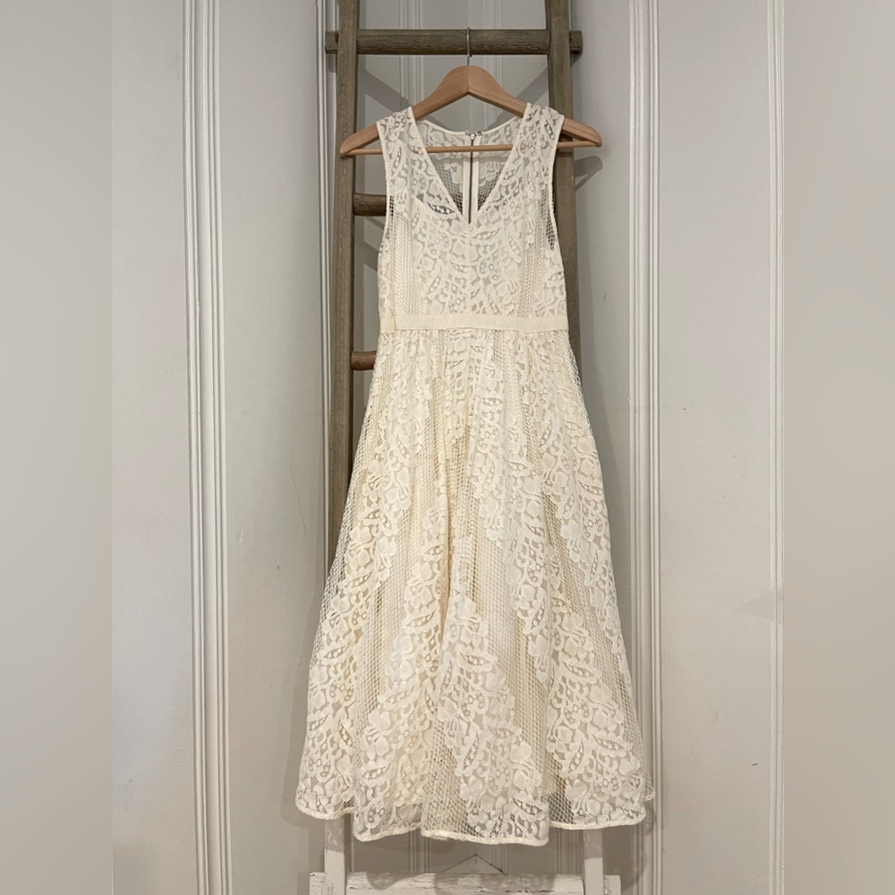 Anthropologie Garden Party Flower Lace Dress